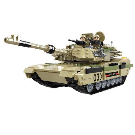 WOMA C0125 0125 non  XE TĂNG CHIẾN ĐẤU CHỦ LỰC ABRAMS M1A2 bộ đồ chơi xếp lắp ráp ghép mô hình Tank Battle WORLD TANKS M1A2 Xe Tăng Đối Đầu 1074 khối