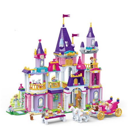 GUDI 9019 non  LÂU ĐÀI CỦA CÔNG CHÚA ALICE bộ đồ chơi xếp lắp ráp ghép mô hình Alice Princess ROYAL BALL 992 khối