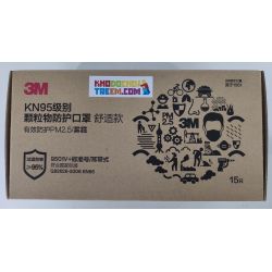 Khẩu trang 3M 9501V+ KN95 lọc hơn 95% bụi siêu mịn PM2.5 có van thở, đeo tai, chun vải mềm hơn 9501VT, chính hãng