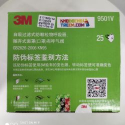 Khẩu trang 3M 9501V KN95 có đệm mũi lọc hơn 95% bụi siêu mịn PM2.5 có van thở, đeo tai, chính hãng nâng cấp của 9501VT