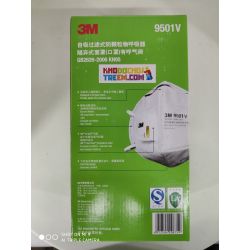 Khẩu trang 3M 9501V KN95 có đệm mũi lọc hơn 95% bụi siêu mịn PM2.5 có van thở, đeo tai, chính hãng nâng cấp của 9501VT