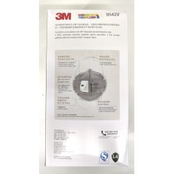 Khẩu trang 3M 9542V KN95 lọc hơn 95% bụi siêu mịn PM2.5 và độc với màng than hoạt tính đệm mũi van thở chun vải mềm đeo đầu chín