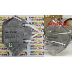 Khẩu trang 3M 9541V KN95 lọc hơn 95% bụi siêu mịn PM2.5 và độc với màng than hoạt tính đệm mũi van thở chun vải mềm chính hãng t