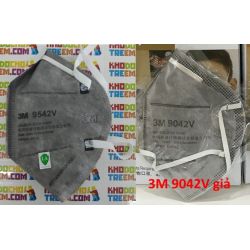 Khẩu trang 3M 9542V KN95 lọc hơn 95% bụi siêu mịn PM2.5 và độc với màng than hoạt tính đệm mũi van thở chun vải mềm đeo đầu chín