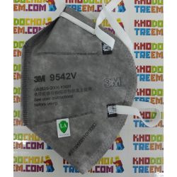 Khẩu trang 3M 9542V KN95 lọc hơn 95% bụi siêu mịn PM2.5 và độc với màng than hoạt tính đệm mũi van thở chun vải mềm đeo đầu chín