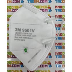Khẩu trang 3M 9501V KN95 có đệm mũi lọc hơn 95% bụi siêu mịn PM2.5 có van thở, đeo tai, chính hãng nâng cấp của 9501VT