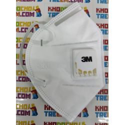Khẩu trang 3M 9501V KN95 có đệm mũi lọc hơn 95% bụi siêu mịn PM2.5 có van thở, đeo tai, chính hãng nâng cấp của 9501VT