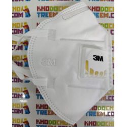 Khẩu trang 3M 9501V+ KN95 lọc hơn 95% bụi siêu mịn PM2.5 có van thở, đeo tai, chun vải mềm hơn 9501VT, chính hãng