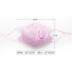 Khẩu trang trẻ em 3 - 10 tuổi KN95 Breazwell 530V lọc hơn 95% bụi siêu mịn PM2.5 có van thở, đệm mũi, chun vải mềm, đeo cả tai l