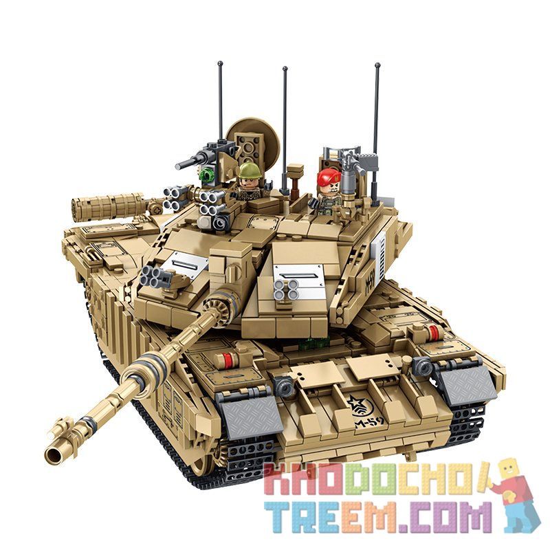 PanlosBrick 632008 Panlos Brick 632008 non  XE TĂNG CHIẾN ĐẤU CHỦ LỰC CHALLENGER II CỦA ANH bộ đồ chơi xếp lắp ráp ghép mô hình Creator CHALLENGER II MAIN BATTLE TANK Sáng Tạo 1687 khối