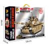 PanlosBrick 632008 Panlos Brick 632008 non  XE TĂNG CHIẾN ĐẤU CHỦ LỰC CHALLENGER II CỦA ANH bộ đồ chơi xếp lắp ráp ghép mô hình Creator CHALLENGER II MAIN BATTLE TANK Sáng Tạo 1687 khối