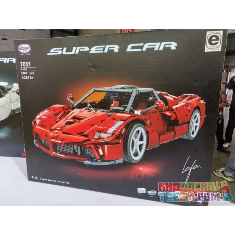 Winner 7051 non  LA MOTOR 1:10. tỷ lệ 1:10 bộ đồ chơi xếp lắp ráp ghép mô hình  SUPER SPORTS CAR Kỹ Thuật Công Nghệ Cao Mô Hình Phương Tiện 2461 khối