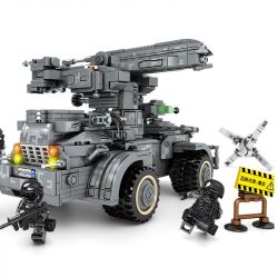 SEMBO 107065 non  THIẾT BỊ PHÒNG THỦ TÊN LỬA bộ đồ chơi xếp lắp ráp ghép mô hình Shanghai Fortress Pháo Đài Thượng Hải 1112 khối