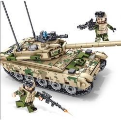 SEMBO 105562 non  XE TĂNG CHIẾN ĐẤU CHỦ LỰC VT-4 bộ đồ chơi xếp lắp ráp ghép mô hình Iron Blood Heavy Equipment Đặc Nhiệm Máu Và Sắt 432 khối