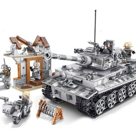 SEMBO 101401 non  XE TĂNG CHIẾN ĐẤU bộ đồ chơi xếp lắp ráp ghép mô hình Empires Of Steel Đế Chế Thép 1154 khối