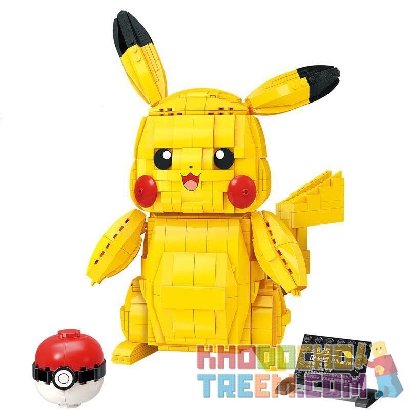 Enlighten S0101 0101 Qman S0101 0101 non  PIKACHU bộ đồ chơi xếp lắp ráp ghép mô hình Pokémon POKEMON 911 khối