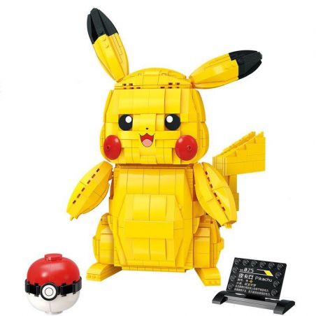 Enlighten S0101 0101 Qman S0101 0101 non  PIKACHU bộ đồ chơi xếp lắp ráp ghép mô hình Pokémon POKEMON 911 khối