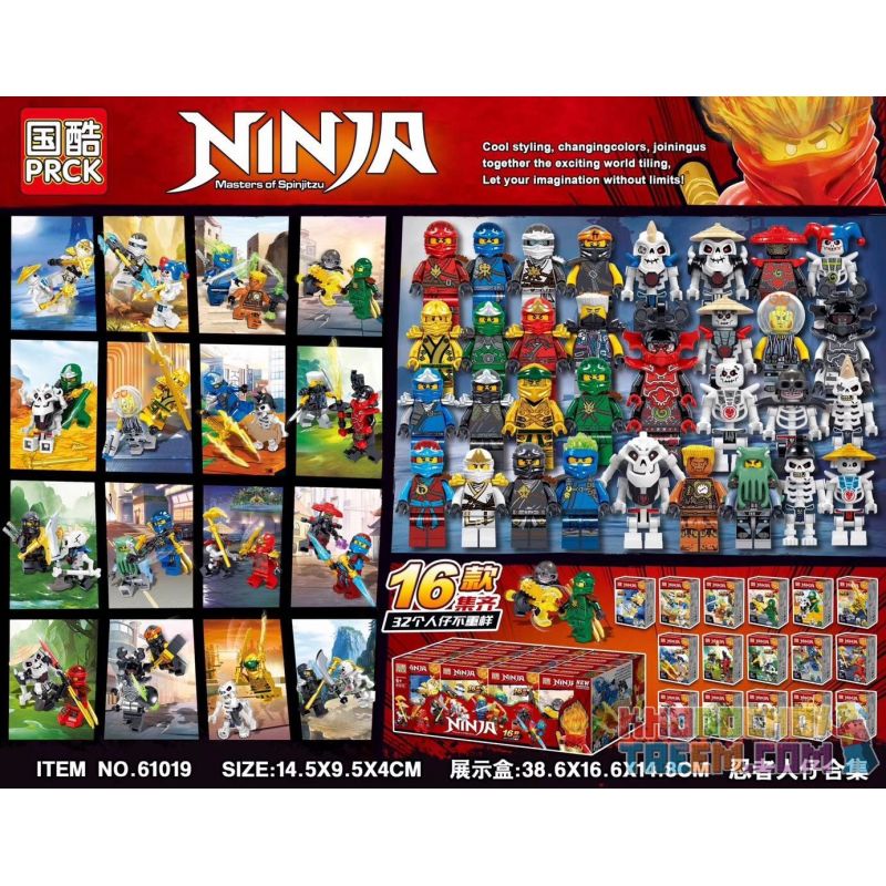 PRCK 61019 non  BỘ SƯU TẬP BÚP BÊ NINJA bộ đồ chơi xếp lắp ráp ghép mô hình The  Ninjago Movie Ninja Lốc Xoáy