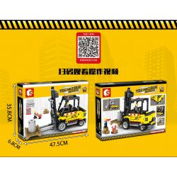 SEMBO 703600 non  XE NÂNG bộ đồ chơi xếp lắp ráp ghép mô hình  TECHINQUE Kỹ Thuật Công Nghệ Cao Mô Hình Phương Tiện 556 khối