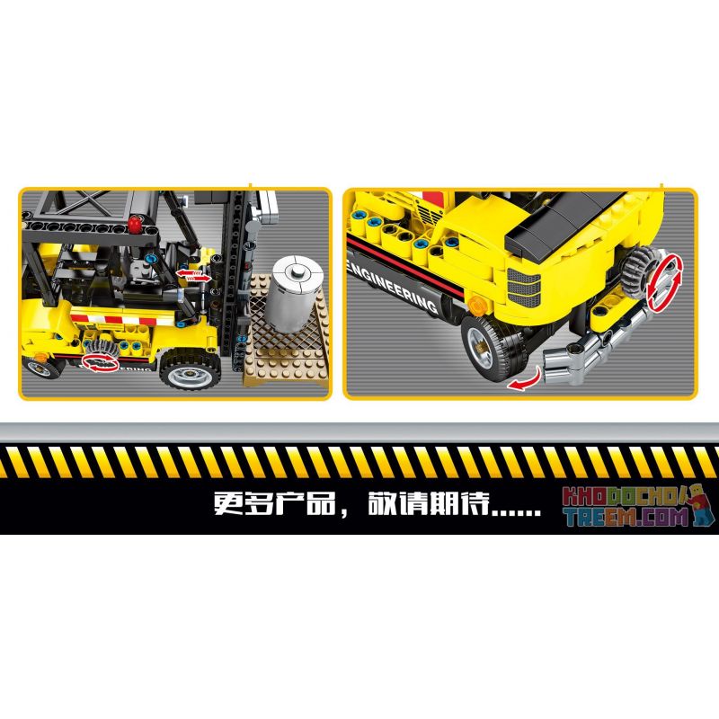 SEMBO 703600 non  XE NÂNG bộ đồ chơi xếp lắp ráp ghép mô hình  TECHINQUE Kỹ Thuật Công Nghệ Cao Mô Hình Phương Tiện 556 khối