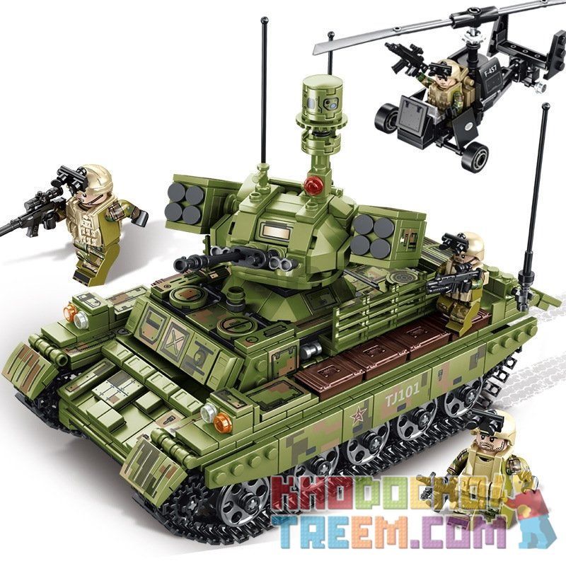 SEMBO 105712 non  XE TĂNG CHIẾN ĐẤU HẠNG NẶNG bộ đồ chơi xếp lắp ráp ghép mô hình Iron Blood Heavy Equipment Đặc Nhiệm Máu Và Sắt 894 khối