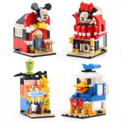 SHENG YUAN SY SY6800 6800 SY6800A 6800A SY6800B 6800B SY6800C 6800C SY6800D 6800D non  CỬA HÀNG MICKEY MINNIE VỊT DONALD bộ đồ chơi xếp lắp ráp ghép mô hình Disney Princess Công Chúa 876 khối