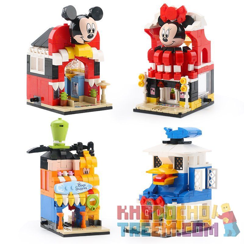 SHENG YUAN SY SY6800 6800 SY6800A 6800A SY6800B 6800B SY6800C 6800C SY6800D 6800D non  CỬA HÀNG MICKEY MINNIE VỊT DONALD bộ đồ chơi xếp lắp ráp ghép mô hình Disney Princess Công Chúa 876 khối
