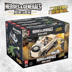 QuanGuan 100080 Quan Guan 100080 non  TRẬN CHIẾN CỦA NGƯỜI ĐỨC bộ đồ chơi xếp lắp ráp ghép mô hình Heroes & Generals HEROES AND GENERALS Anh Hùng Và Người Thường 858 khối