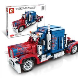 SEMBO 701803 non  Ô TÔ OPTIMUS PRIME BIẾN HÌNH bộ đồ chơi xếp lắp ráp ghép mô hình  TECHINQUE PETERBILT 389 Kỹ Thuật Công Nghệ Cao Mô Hình Phương Tiện 849 khối