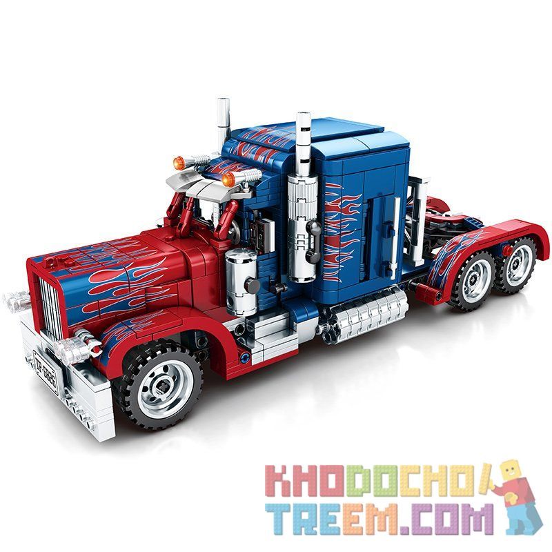 SEMBO 701803 non  Ô TÔ OPTIMUS PRIME BIẾN HÌNH bộ đồ chơi xếp lắp ráp ghép mô hình  TECHINQUE PETERBILT 389 Kỹ Thuật Công Nghệ Cao Mô Hình Phương Tiện 849 khối
