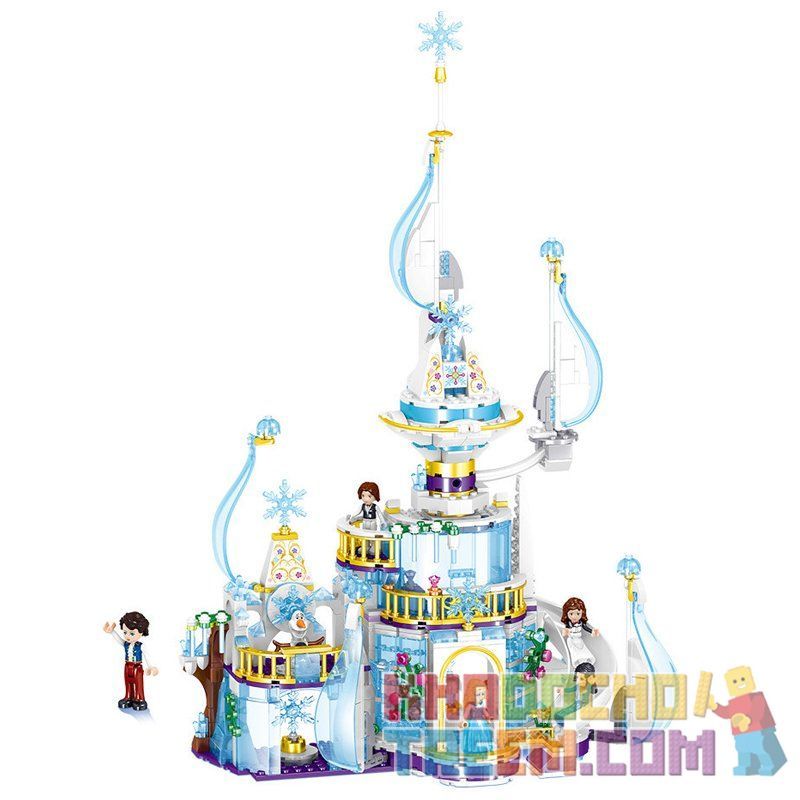 ZHEGAO QL1142 1142 non  LÂU ĐÀI WINDSOR MÙA BĂNG TUYẾT bộ đồ chơi xếp lắp ráp ghép mô hình  Các Bạn Gái 617 khối