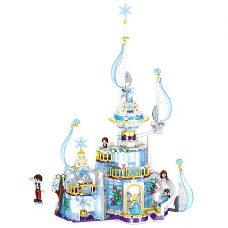 ZHEGAO QL1142 1142 non  LÂU ĐÀI WINDSOR MÙA BĂNG TUYẾT bộ đồ chơi xếp lắp ráp ghép mô hình  Các Bạn Gái 617 khối