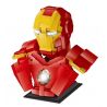 LEZHUANG LZ19303 19303 REBRICKABLE MOC-35640 35640 MOC35640 SHENG YUAN SY SY7598 7598 non  TƯỢNG BÁN THÂN NGƯỜI SẮT bộ đồ chơi xếp lắp ráp ghép mô hình Super Heroes IRON MAN BUST Siêu Nhân Anh Hùng 1450 khối