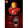 LEZHUANG LZ19303 19303 REBRICKABLE MOC-35640 35640 MOC35640 SHENG YUAN SY SY7598 7598 non  TƯỢNG BÁN THÂN NGƯỜI SẮT bộ đồ chơi xếp lắp ráp ghép mô hình Super Heroes IRON MAN BUST Siêu Nhân Anh Hùng 1450 khối