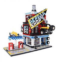 WANGE 6314 non  TRUNG TÂM SỬA CHỮA Ô TÔ bộ đồ chơi xếp lắp ráp ghép mô hình Creator THE CAR SERVICE CENTER Sáng Tạo 2120 khối