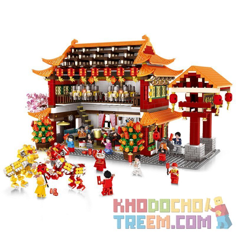 WANGE 6315 non  BỮA TỐI ĐOÀN VIÊN bộ đồ chơi xếp lắp ráp ghép mô hình Seasonal Mùa Lễ Hội 3027 khối