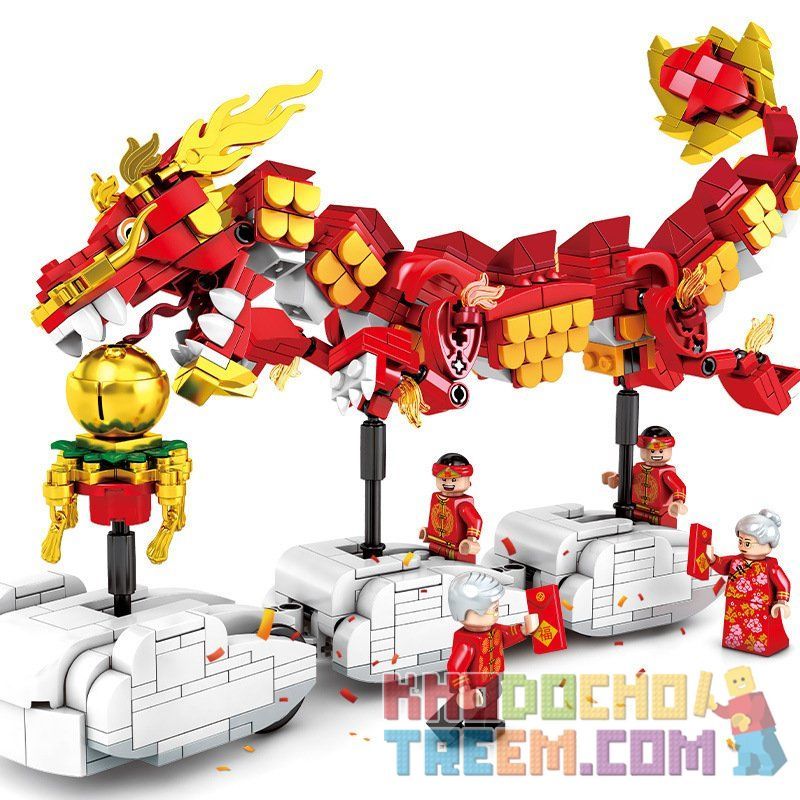 SEMBO 201015 non  PHIÊN BẢN ĐẶC BIỆT NĂM MỚI bộ đồ chơi xếp lắp ráp ghép mô hình Seasonal Mùa Lễ Hội 726 khối