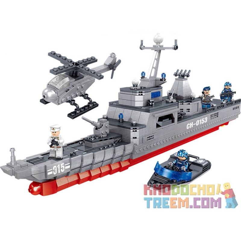 ZHEGAO QL0153 0153 non  TÀU TUẦN DƯƠNG CH-0153 bộ đồ chơi xếp lắp ráp ghép mô hình Guard Of Safe Bảo Vệ Bờ Biển 1052 khối