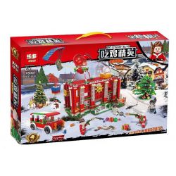 LEDUO 78061 non  TRẬN CHIẾN SINH TỒN bộ đồ chơi xếp lắp ráp ghép mô hình Pubg Battlegrounds EAT CHICKEN ELITE Bắn Súng 1037 khối