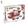 PanlosBrick 659003 Panlos Brick 659003 non  MÁY BIẾN ÁP KHỐI XÂY DỰNG FIRE SERIES 6IN1 MECHA DẠNG bộ đồ chơi xếp lắp ráp ghép mô hình Transformers BLINDING BLOCK STORAGE DEFORMATION CAR Robot Đại Chiến Người Máy Biến Hình 655 khối