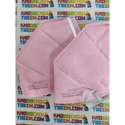 Khẩu trang 3M 9501C xanh tím hồng KN95 có đệm mũi lọc hơn 95% bụi siêu mịn PM2.5 có van thở, đeo tai, chính hãng