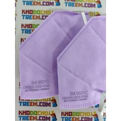 Khẩu trang 3M 9501C xanh tím hồng KN95 có đệm mũi lọc hơn 95% bụi siêu mịn PM2.5 có van thở, đeo tai, chính hãng