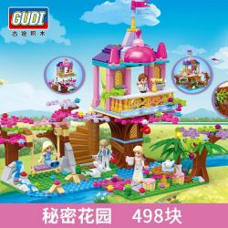 GUDI 9018 non  CÔNG CHÚA ALICE KHU VƯỜN BÍ MẬT bộ đồ chơi xếp lắp ráp ghép mô hình Alice Princess SECRET GARDAN 498 khối