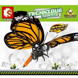 SEMBO 703602 non  MÃ JAGUAR: BƯỚM TABBY bộ đồ chơi xếp lắp ráp ghép mô hình  TECHINQUE BUTTERFLY Kỹ Thuật Công Nghệ Cao Mô Hình Phương Tiện 511 khối