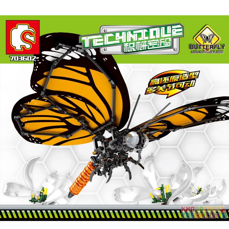 SEMBO 703602 non  MÃ JAGUAR: BƯỚM TABBY bộ đồ chơi xếp lắp ráp ghép mô hình  TECHINQUE BUTTERFLY Kỹ Thuật Công Nghệ Cao Mô Hình Phương Tiện 511 khối