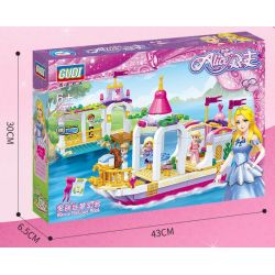 GUDI 9017 non  CÔNG CHÚA ALICE GIẤC MƠ bộ đồ chơi xếp lắp ráp ghép mô hình Alice Princess ALICE'S FANTASY BOAT 510 khối