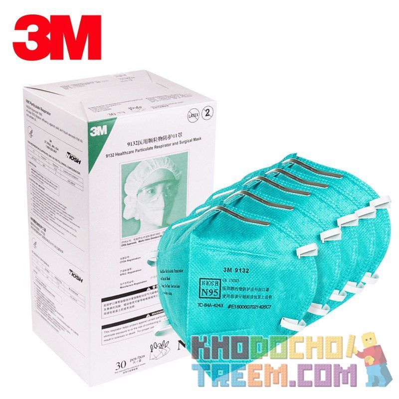Khẩu trang 3M 9132 N95 lọc hơn 95% bụi siêu mịn PM2.5 có thể dùng làm khẩu trang phẫu thuật chống được máu và dịch người bệnh ở 
