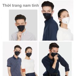Khẩu trang 3M 9501M KN95 lọc hơn 95% bụi siêu mịn PM2.5 có van thở, đệm mũi êm, chun vải mềm đen nam tính chính hãng
