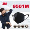 Khẩu trang 3M 9501M KN95 lọc hơn 95% bụi siêu mịn PM2.5 có van thở, đệm mũi êm, chun vải mềm đen nam tính chính hãng