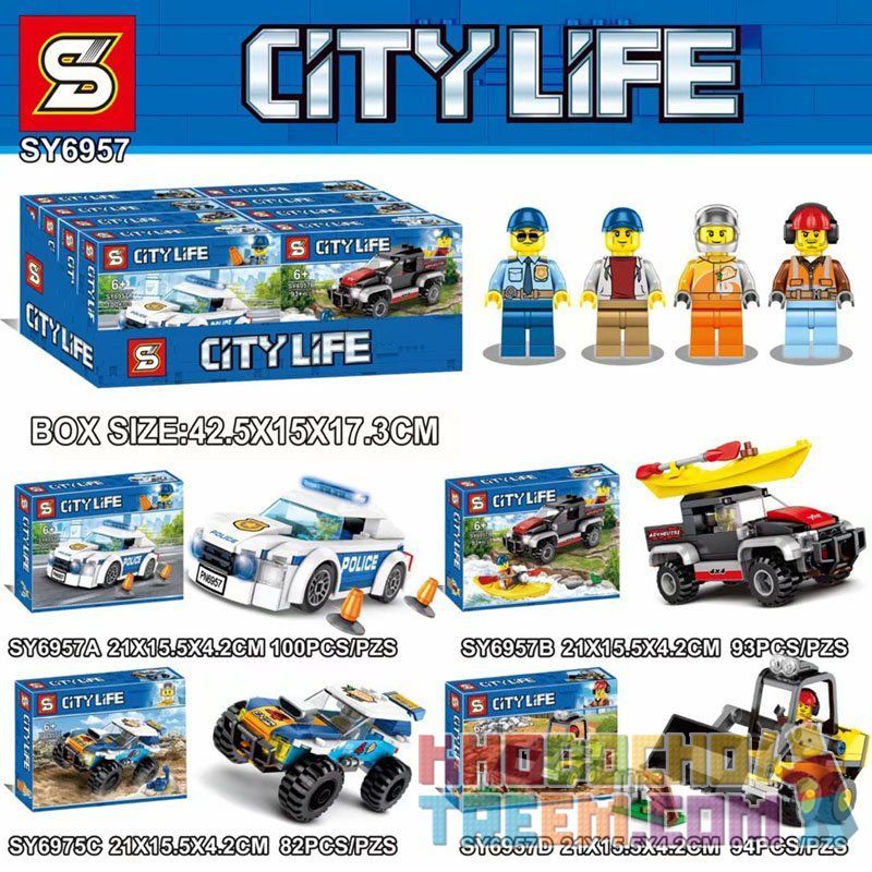 NOT  DESERT RALLY RACER CONSTRUCTION LOADER POLICE PATROL CAR KAYAK ADVENTURE 60240 LARI 11218 11217 11219 11206 LEPIN 02136 02121 02133 02135 SHENG YUAN/SY SY6957B 6957B SY6957C 6957C SY6957D 6957D SY6957A 6957A xếp lắp ráp ghép mô hình City Thành Phố 92 khối